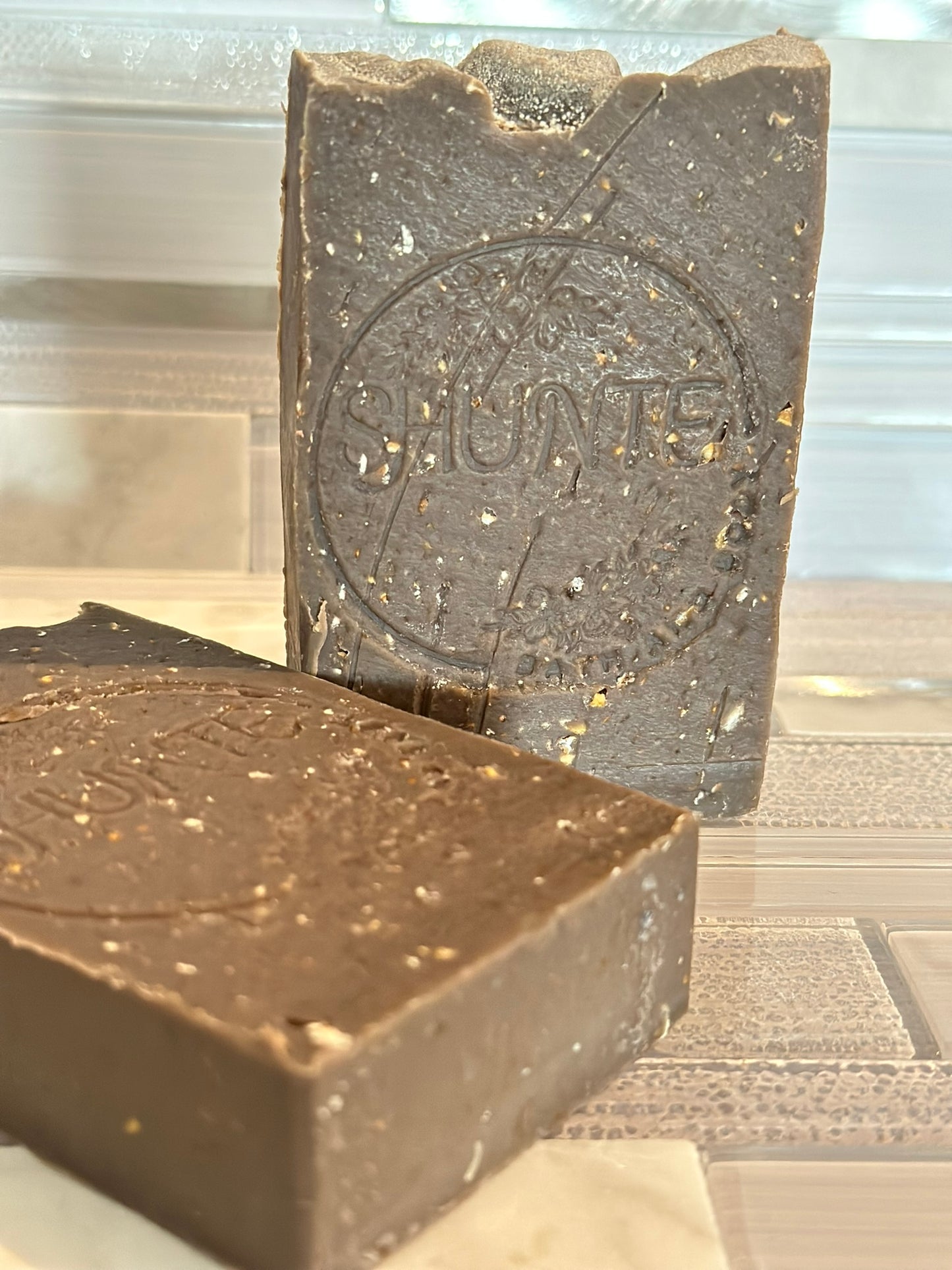 Oatmeal, Milk, & Honey Bar Soap with Coconut Milk, Chocolate Clay, and Hemp Oil