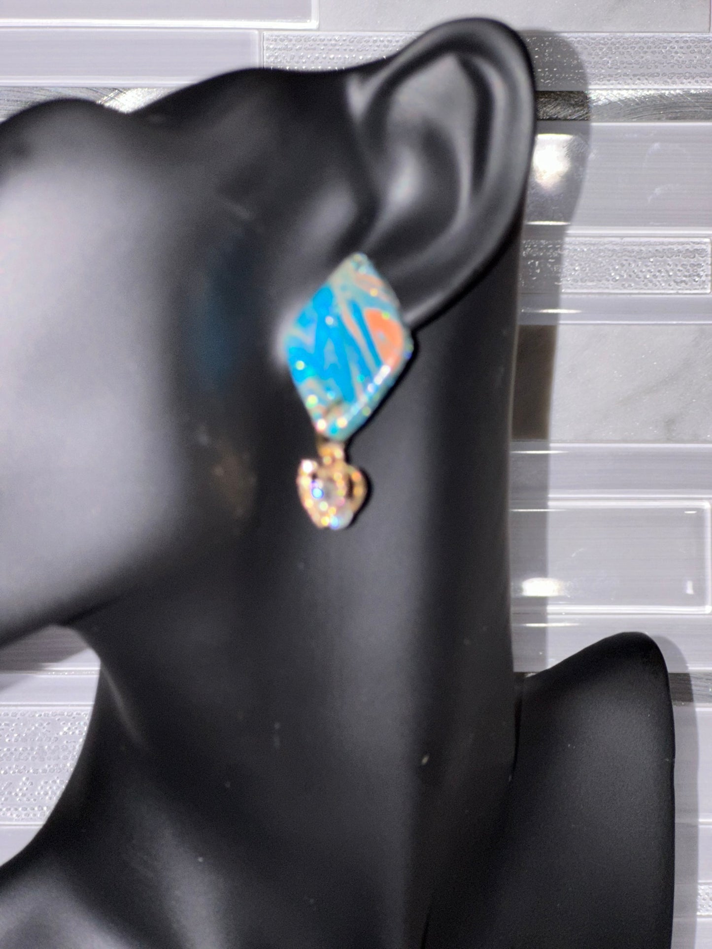 Polymer Clay Earrings- Aurora