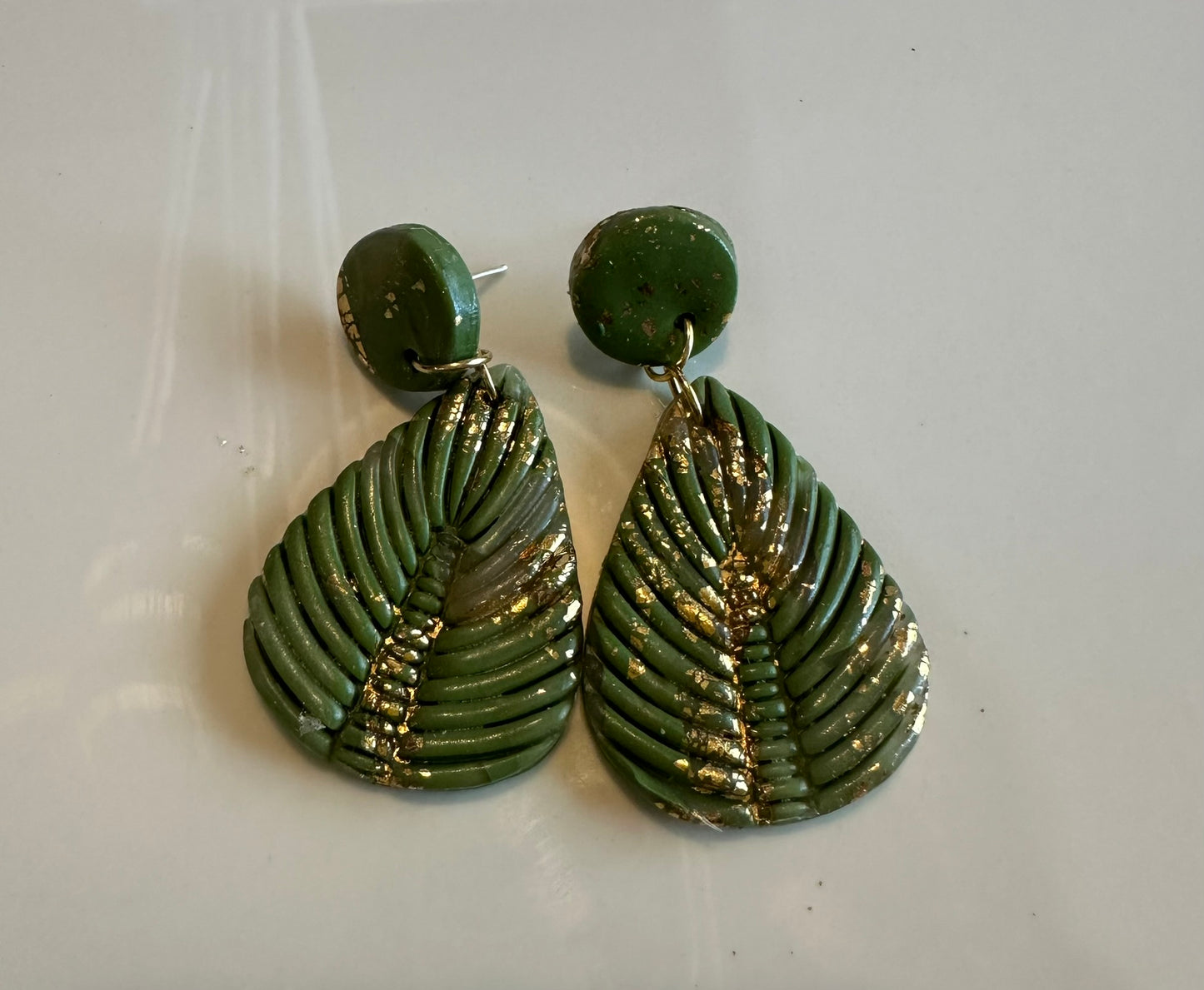 Polymer Clay Earrings- Carmella-Olive