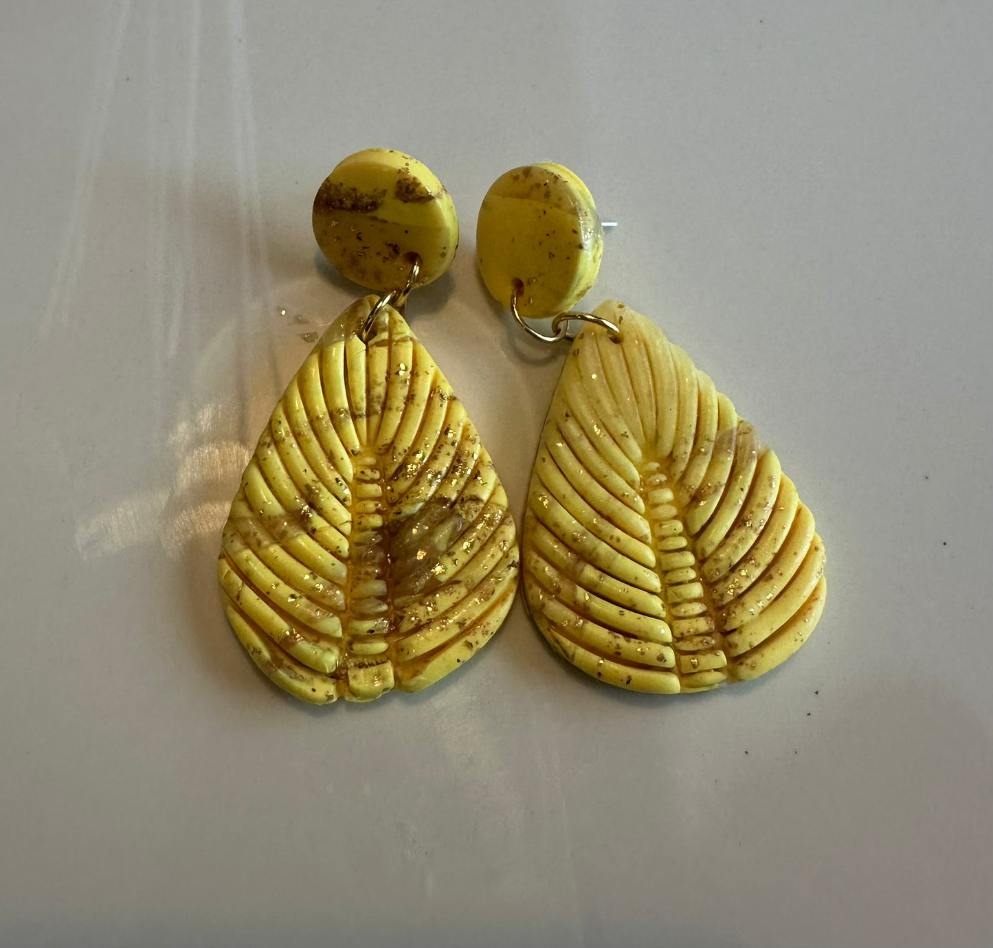 Polymer Clay Earrings- Carmella-Yellow