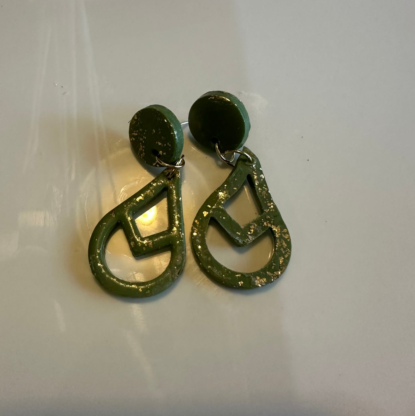 Polymer Clay Earrings- Carmala-Olive