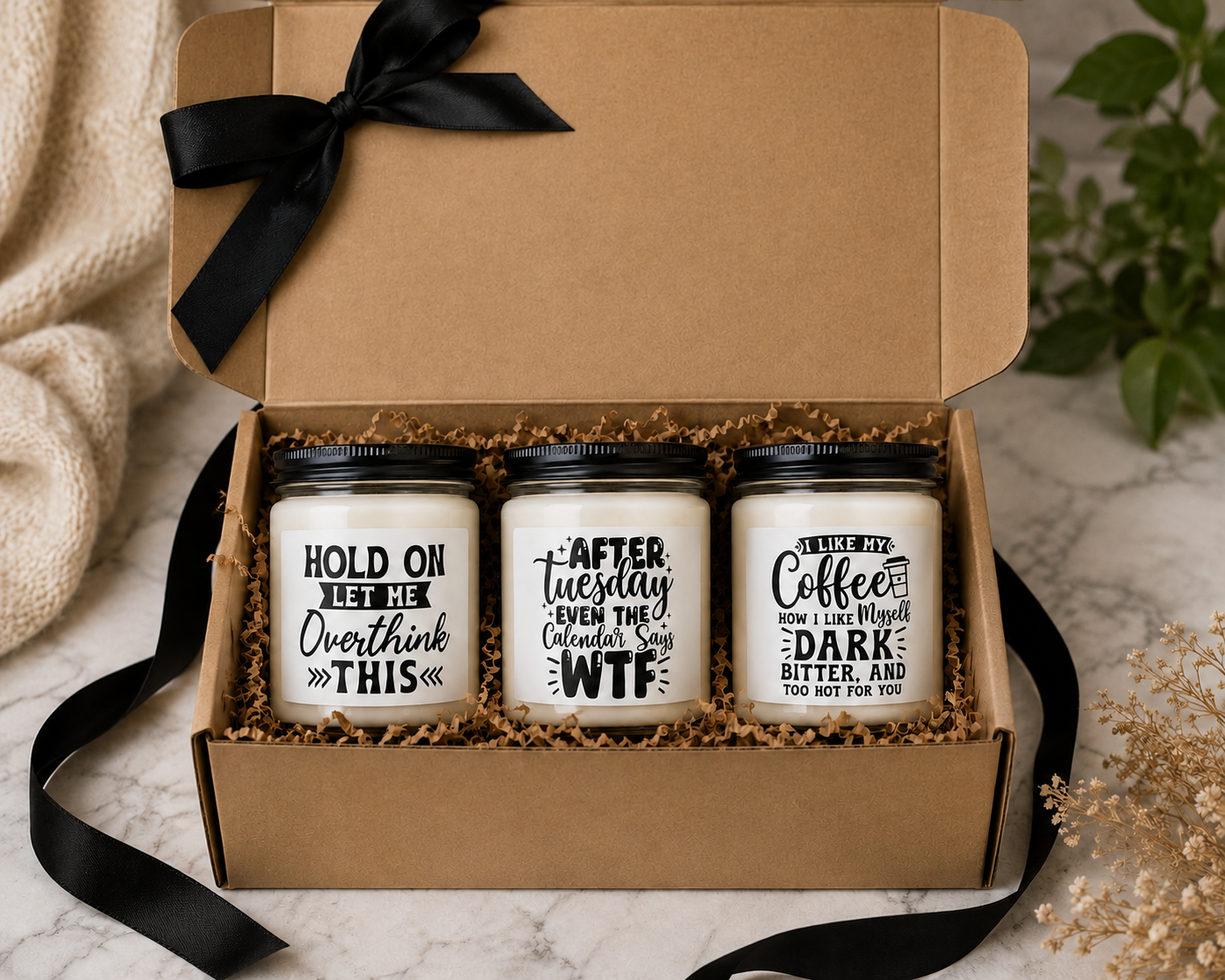Candle Gift Set-3 Beeswax & Coconut Candles