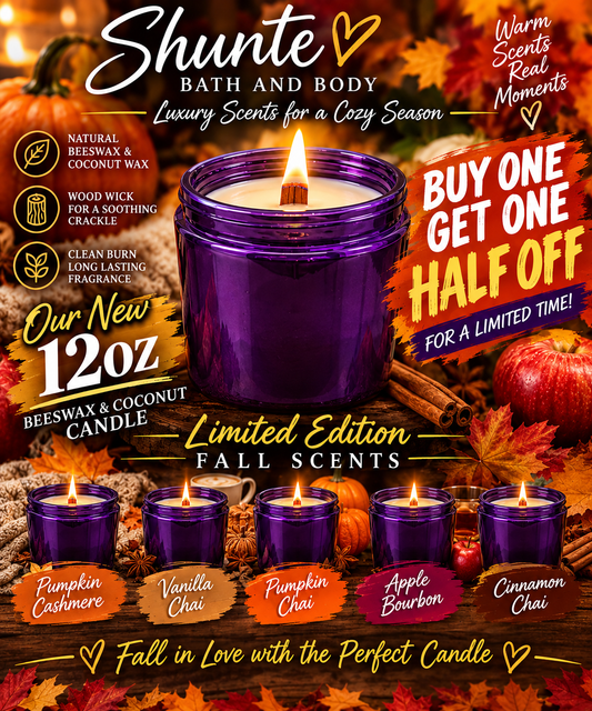 Fall Collection | 12 oz Beeswax & Coconut Wood Wick Candle