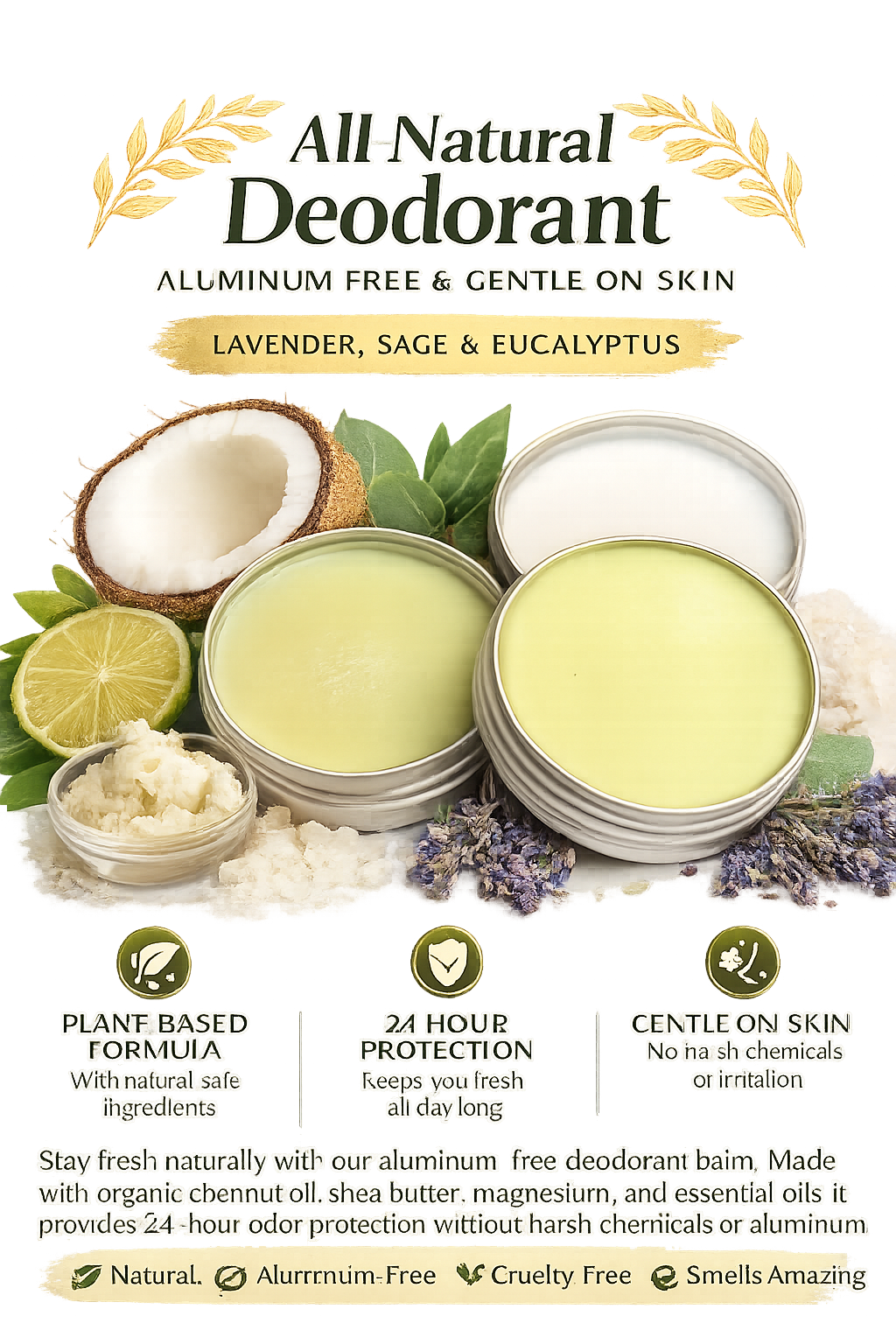 All Natural Deodorant No Aluminum