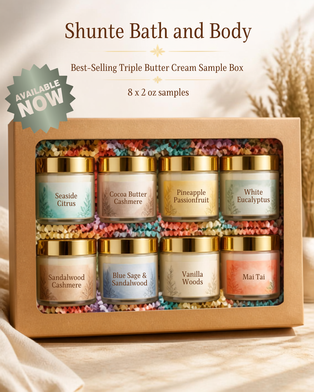 ✨ Triple Butter Cream Sample Gift Box — 8 Scents