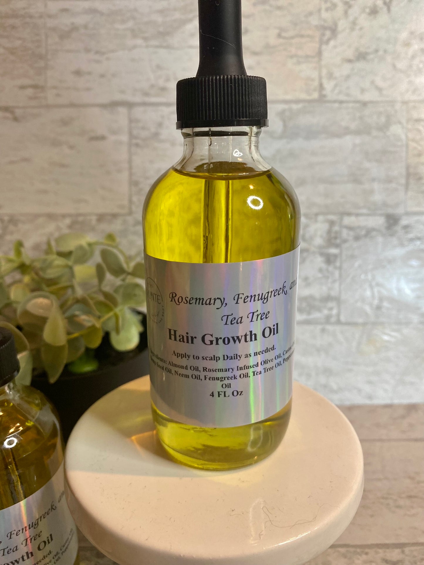 Hair Growth Oil with Tea Tree, Fenugreek, and Rosemary Infused Olive Oil